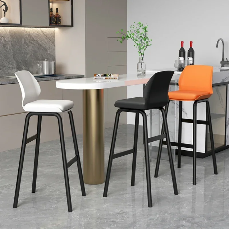 Silla de Bar cuadrada con isla de cocina, tocador, salón de cuero, taburete de Bar de Comedor moderno, diseño de biblioteca, Sillas Para Comedor, muebles Para el hogar
