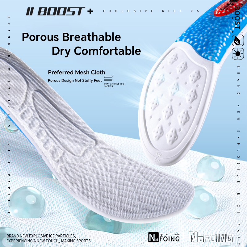 กีฬา Insoles Arch Support Breathable เทคโนโลยีการออกแบบ Shock Absorption รองเท้า Pad วิ่งกลางแจ้ง Rzoom Air Cushion Insole