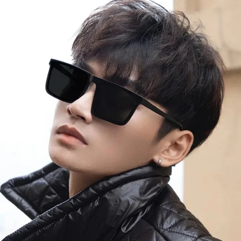 2023 새로운 선글라스 남자 운전 안티 uv 선글라스 오목 모양 숙녀 긴 프레임 선글라스 UV400 Gafas De Sol