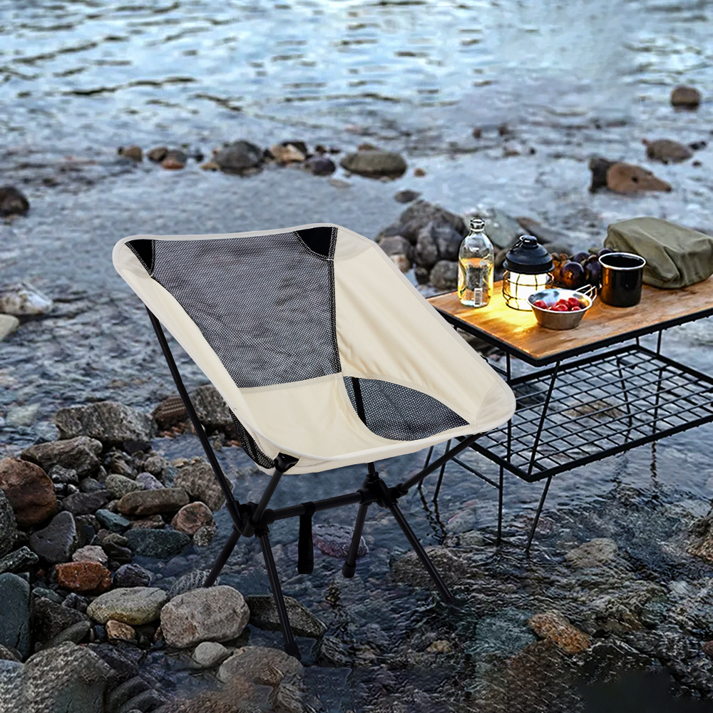 【Breeins】Foldable Camping Chairs Set Lightweight folding Chair Ultralight Backpacking Moon Chairs for Garden Picnic Beach