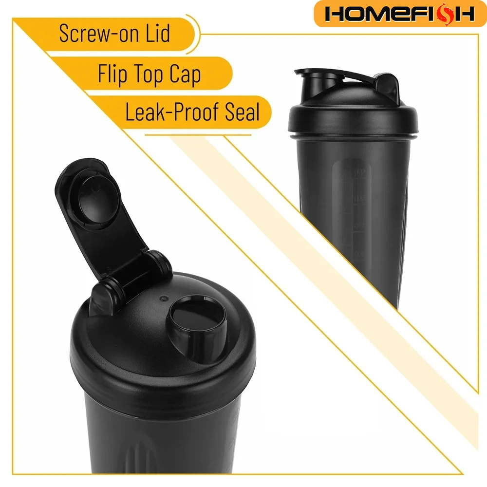 1 Stück tragbarer Protein-Shaker, 600 ml, Fitnessflasche mit Draht-Schneebesen, Ball für Fitness-Enthusiasten, Sportler, perfekt für Outdoor-Fitnessstudio