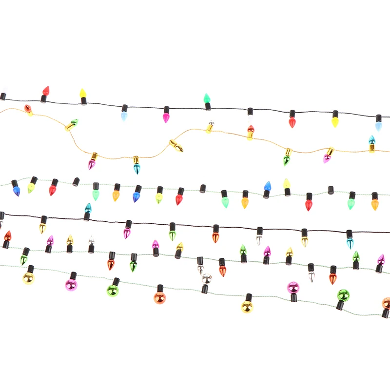 1Pc 1m String Of Fake Light Christmas Good Decoration DIY Dollhouse Miniature Mini Furniture Accessories String Lights