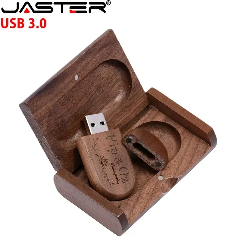 JASTER 1 Cái Tự Do Tùy Chỉnh Logo USB 3.0 Flash Drive Thẻ Nhớ + Hộp Đựng Pendrive 4GB 8GB 16GB 32GB 64GB Chụp Ảnh Quà Tặng