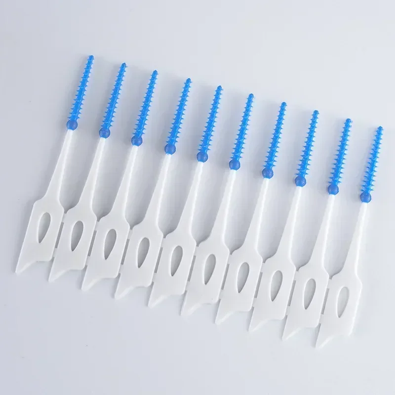 치간 실리콘 브러쉬 200/20pcs 치아 사이의 치과 이쑤시개 브러시 스레드 구강 청소 도구와 실리콘 이쑤시개