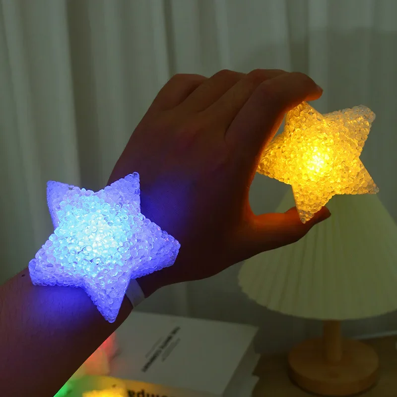 Veilleuse LED en forme d'étoile en acrylique, bande lumineuse anti-ald, lampe mignonne pour la performance de danse, accessoire photo sur scène