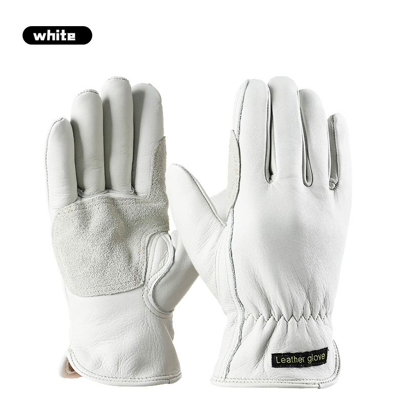 Зимние мужские рабочие перчатки из воловьей кожи