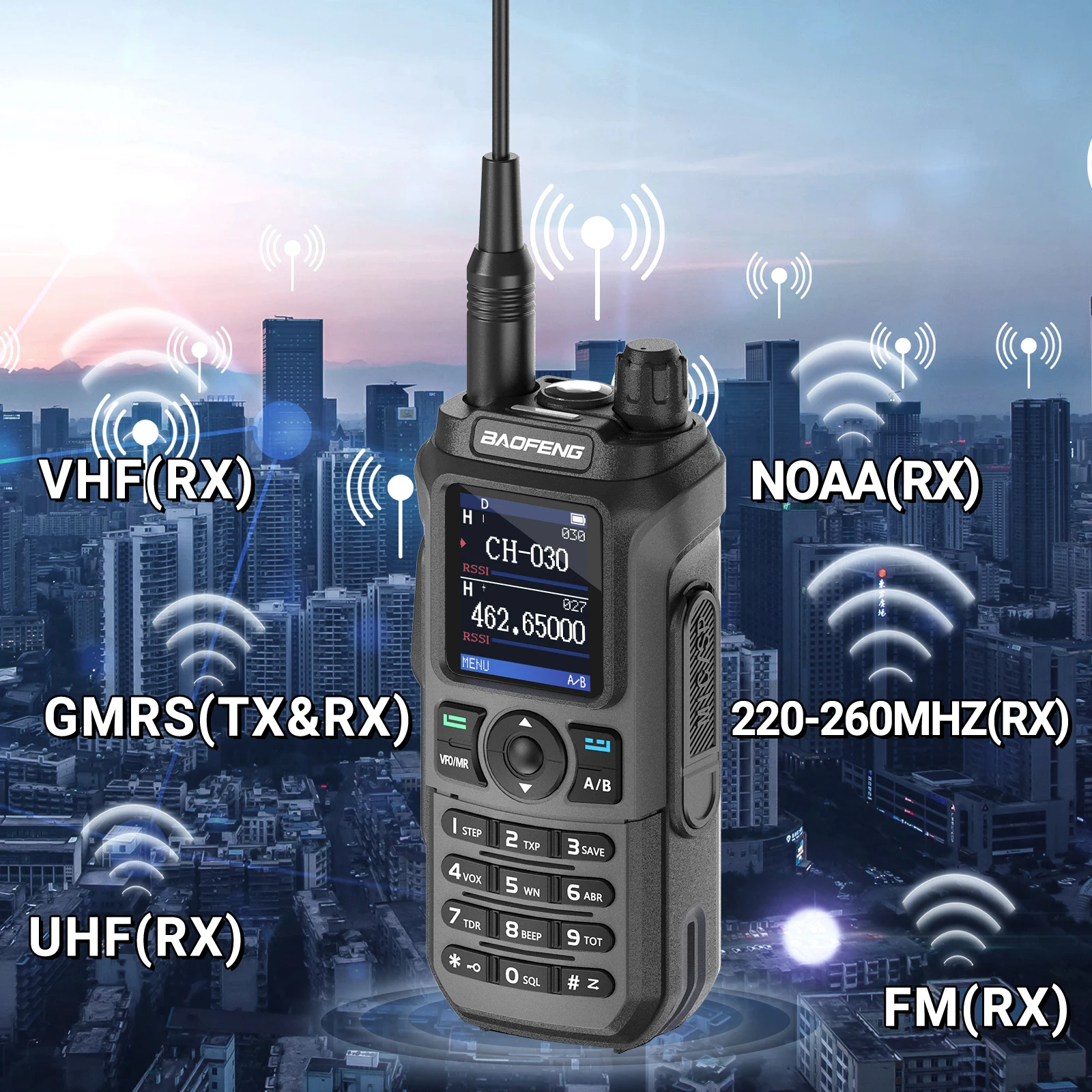 1/2PCS BAOFENG GM-21 PRO Walkie Talkie Wireless Copy Frequency Type-C NOAA Up UV-21 PRO V2 Ham Radio Two Way Radio For Hunting