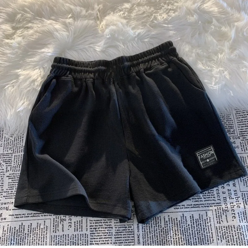 Short de sport gaufré pour femmes, confortable et décontracté, pantalon de pyjama ample pour la maison, avec poches, été