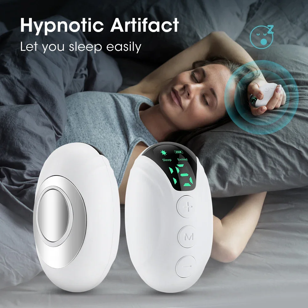 Handheld-Schlafgerät, tragbares Mini-Schlafhilfe, Artefakt, Hypnose-Maschine, hilft beim Schlafen, intelligente EMS-Pulsstimulation, USB-Aufladung
