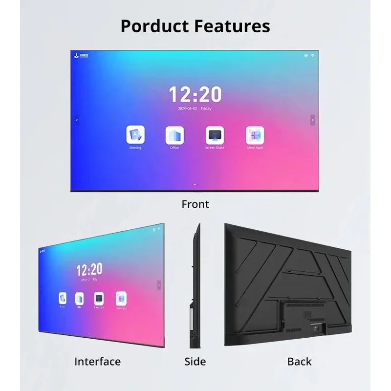 Factory Price 4k 65Inch Touch Screen Multi-language Software Lcd Smart Tv Android Interactive Whiteboard