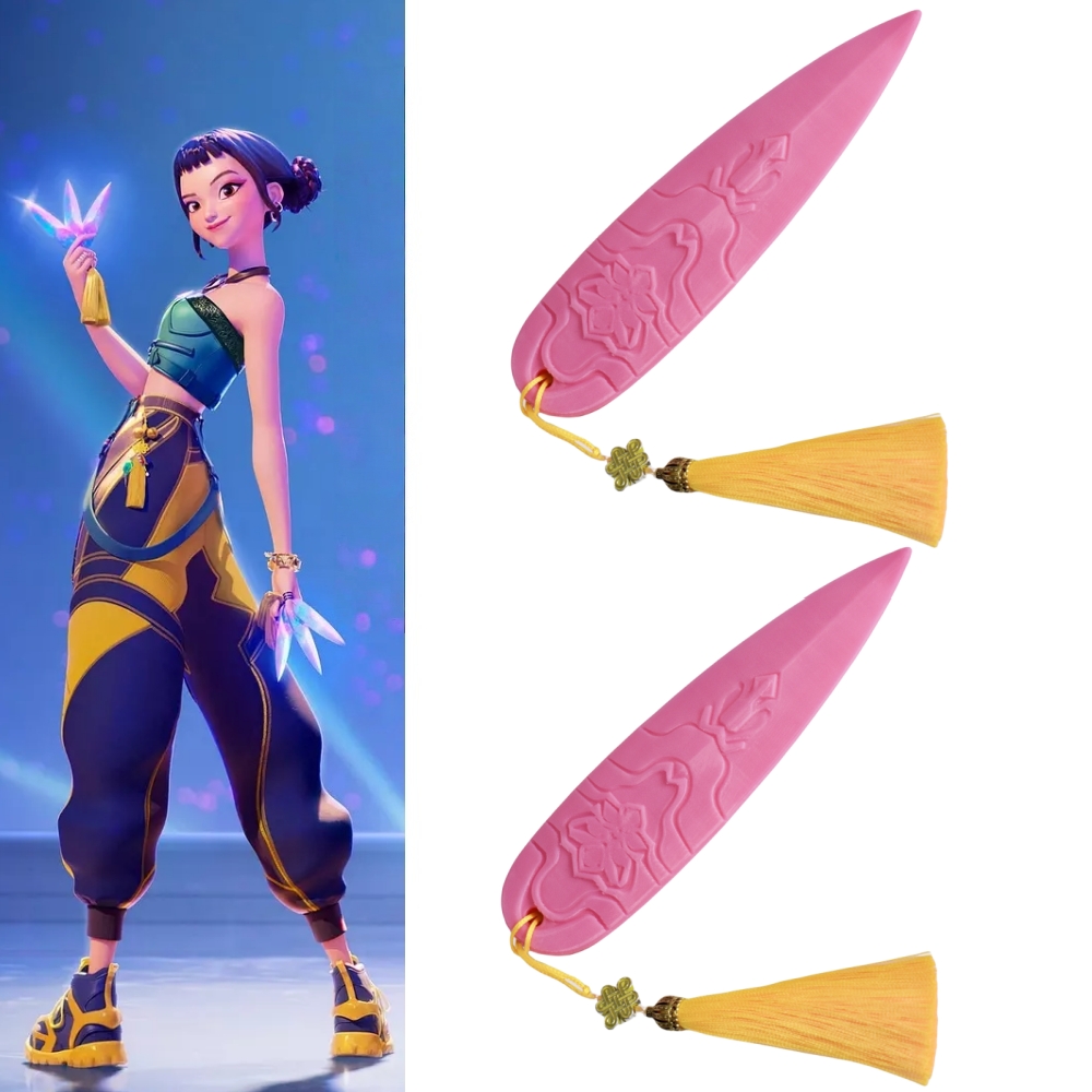 Zoey Kpop cazadores de demonios Cosplay dardo Boomerang armas accesorios de juego de rol para niña grupo Idol Halloween carnaval accesorios de disfraz