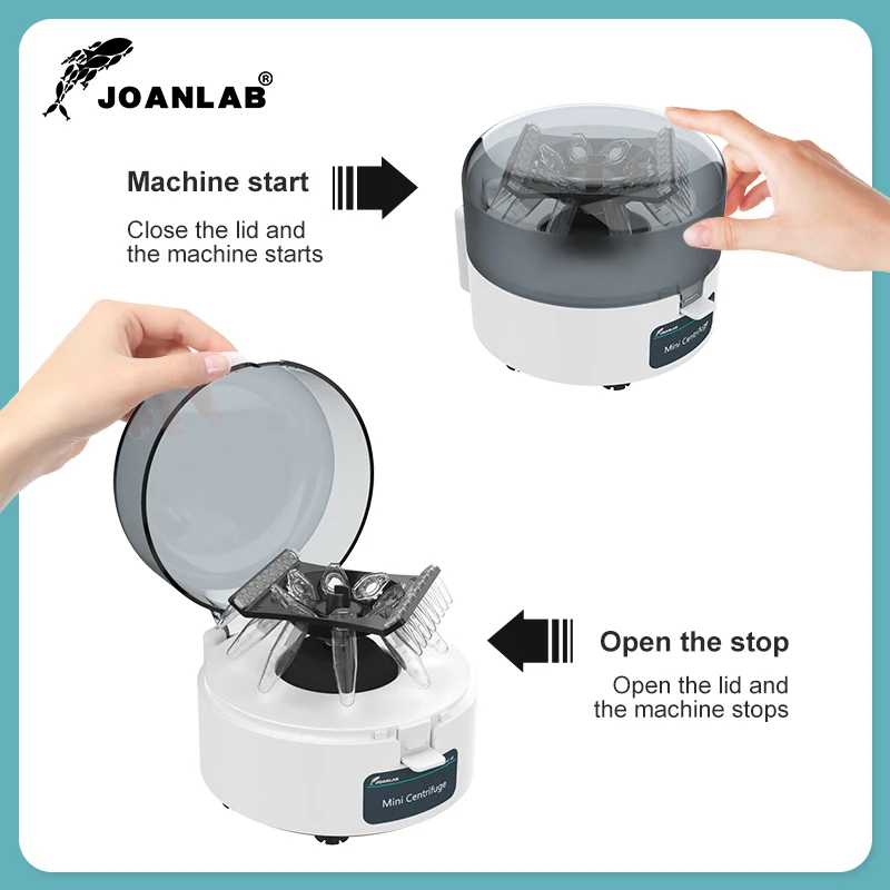JOANLAB Mini Centrifuga Macchina Centrifuga al Plasma Pcr Laboratorio Microcentrifuga 4000 giri/min 7000 giri/min Per Tubo Centrifuga da 0.2/1.5/2 ml
