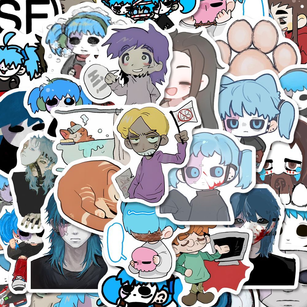 サリー顔ステッカーかわいい漫画ステッカーかわいいラップトップ電話ケース DIY 装飾コレクション学生文具学用品ギフト
