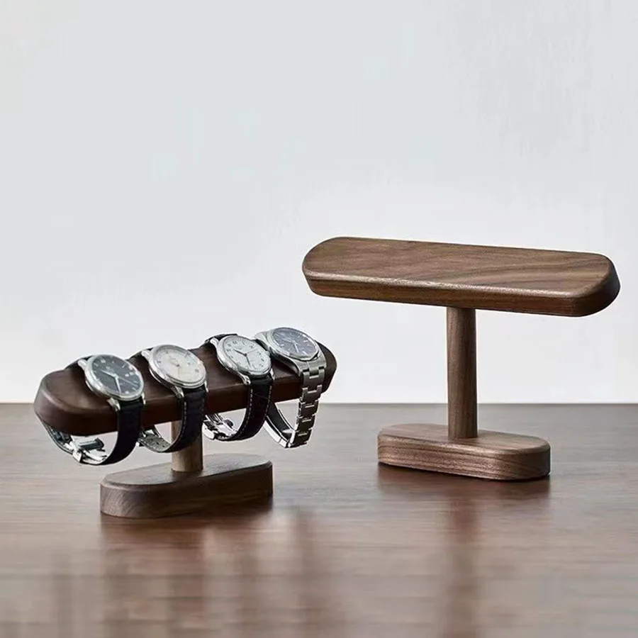 Walnut Watch Bracket Display Holder Jewelry Bracket Chain Anklets Hanger Stand Racks Organizer For Counter Shows