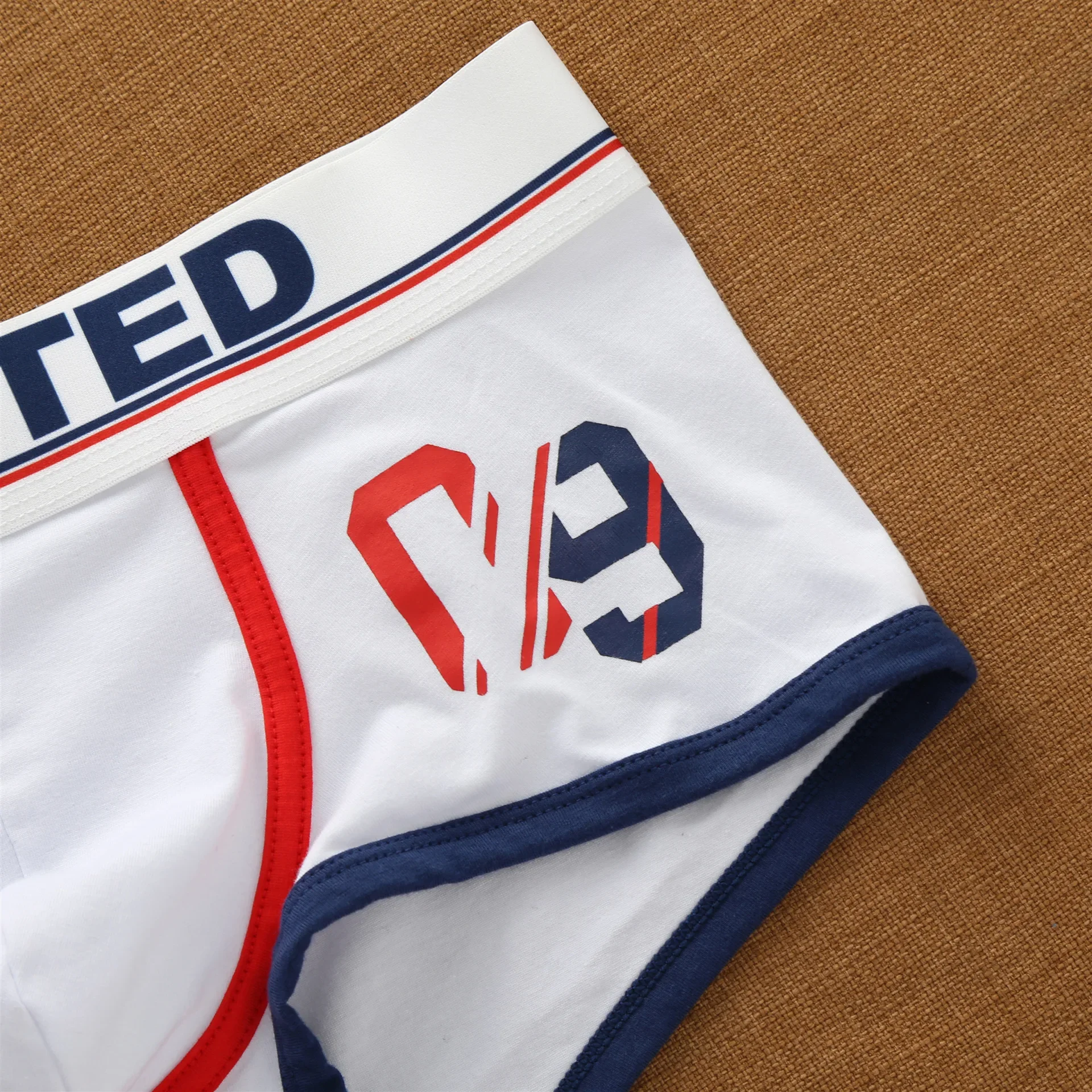 Carta coreana masculina puro algodão cintura baixa roupa interior estilo elástico moda na moda calças de canto plano