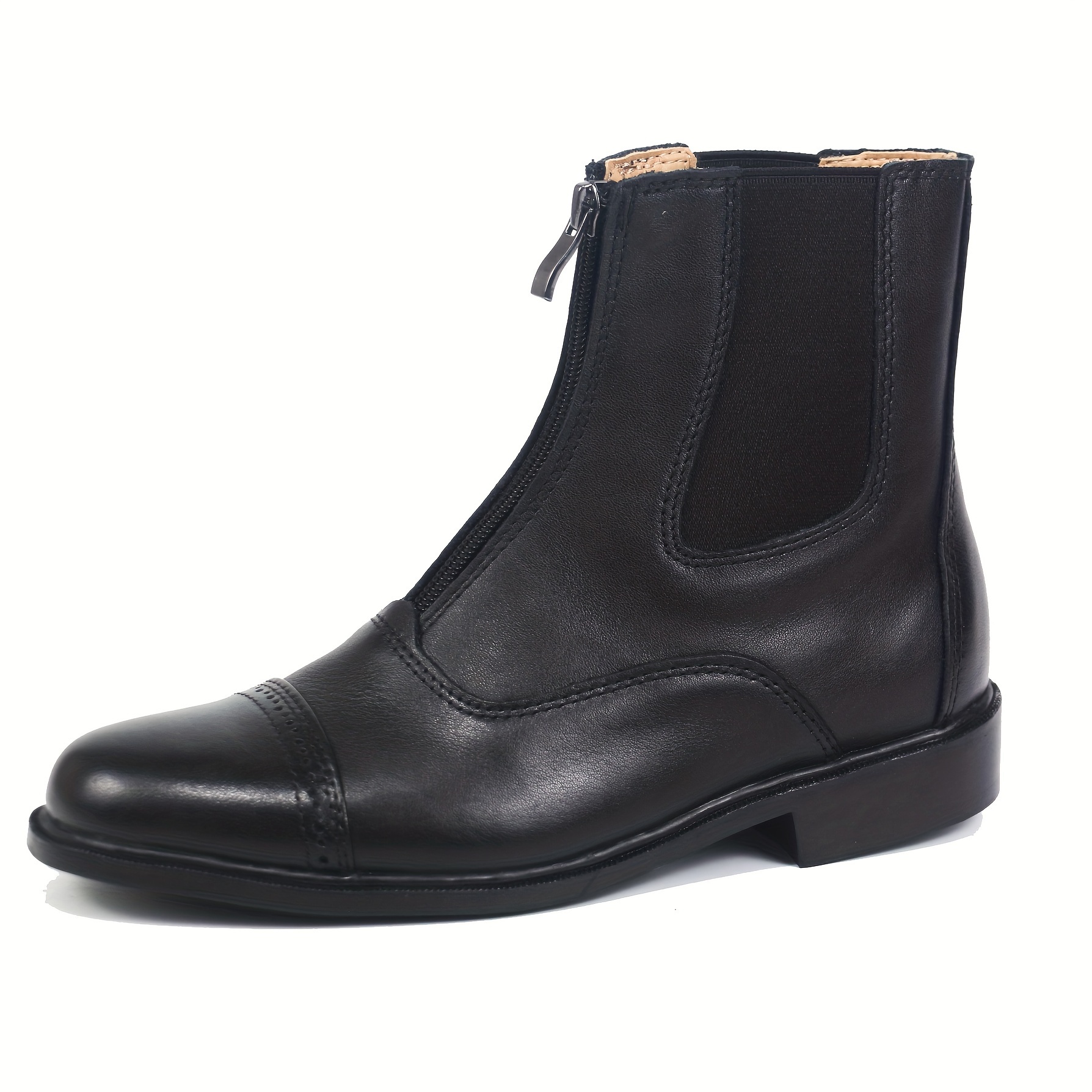 Botas de equitação para homens e mulheres, botas equestres, couro completo, alta qualidade, sapatos com zíper, perspectiva, cabeçada