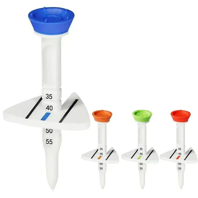 4 Stück 33–55 mm höhenverstellbares Golf-Tee-Trainingszubehör