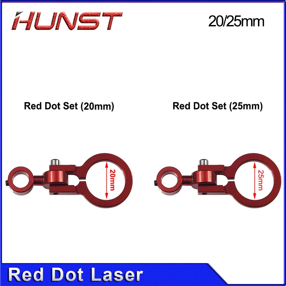HUNST Dia: 20/25mm Red Dot Holder Set DC 5V Diode Module Device Positioning For DIY Co2 Laser Engraving Cutting Head