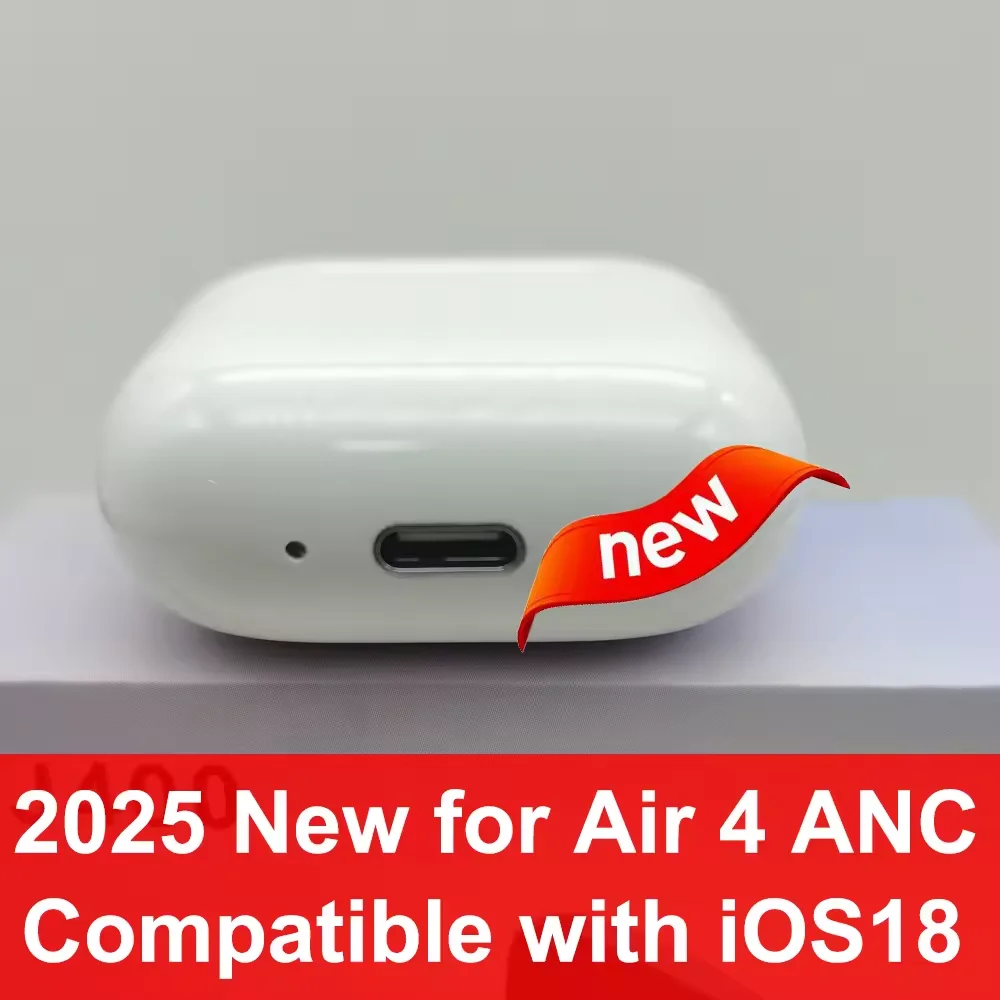 2025 NUOVO IOS18 ANC Pro 2 Auricolari Bluetooth senza fili Cancellazione attiva del rumore Gaming Cuffie vivavoce Auricolare Tipo USB-C Cavo