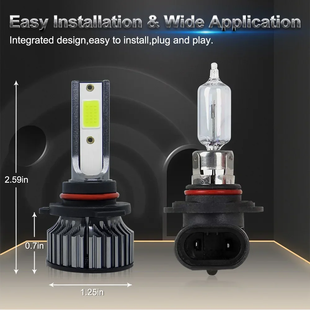 H7 H4 LED-autokoplampen H1 H11 HB3 9005 HB4 9006 9012 Witte LED-mistlampen 12V 120000LM 75W Autolichten 2 STUKS