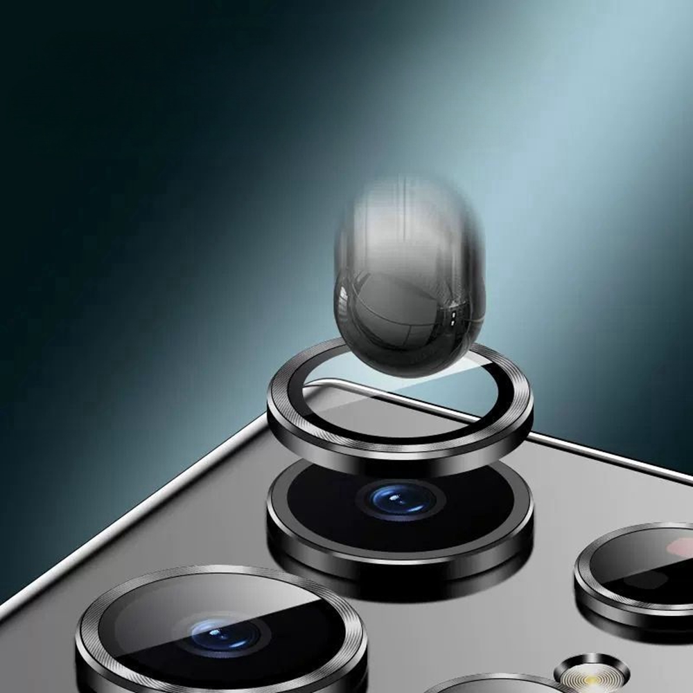 For Samsung Galaxy S24 S23 Ultra Metal Ring Camera Lens Protector Lens Tempered Glass For Samsung S23 S24 Plus Back Lens Cover