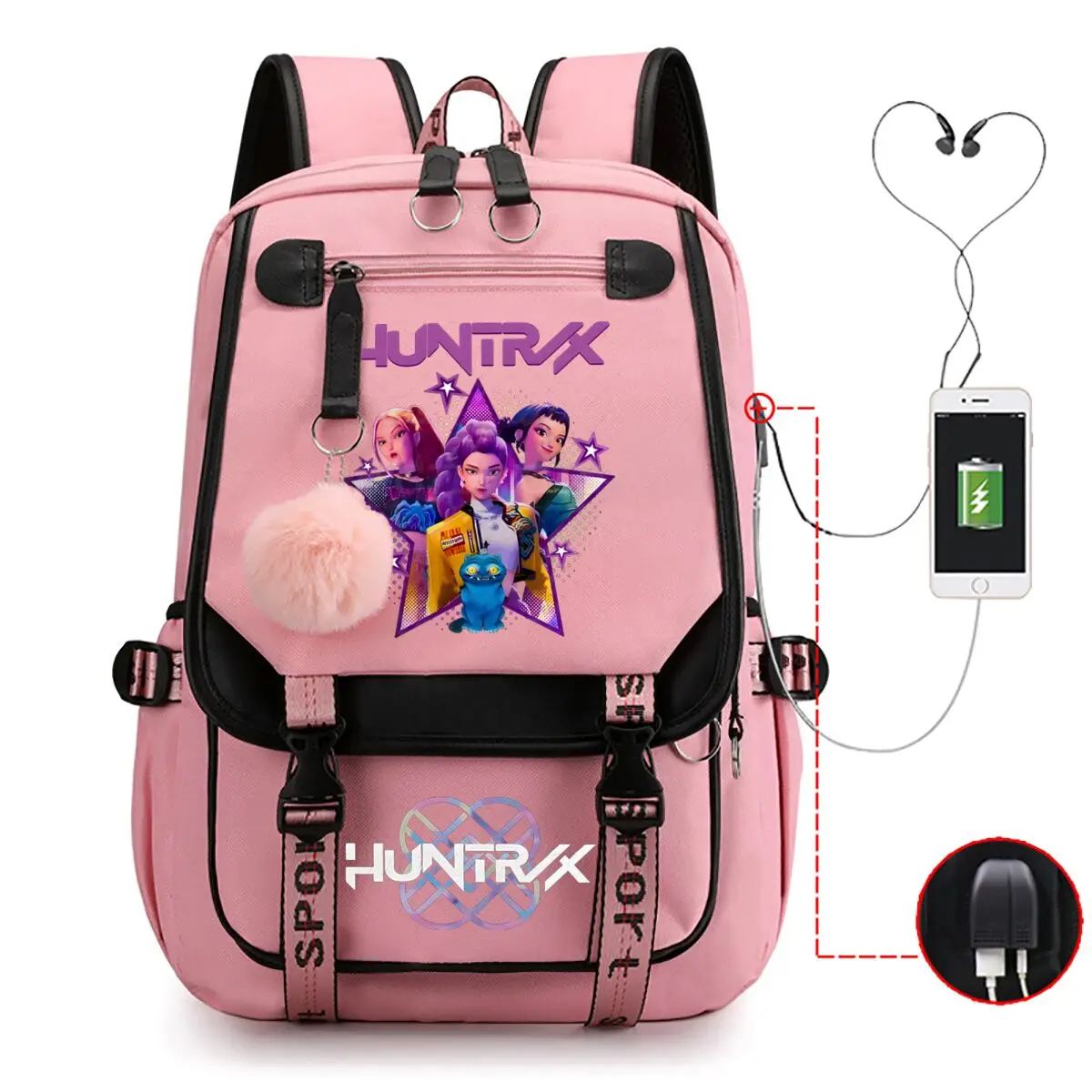 KPop Demon Hunters School Bags Rumi Mira Zoey Fans Bagpack 2025 Hot sales Backpacks for Girl Boy Laptop Usb Port Bag
