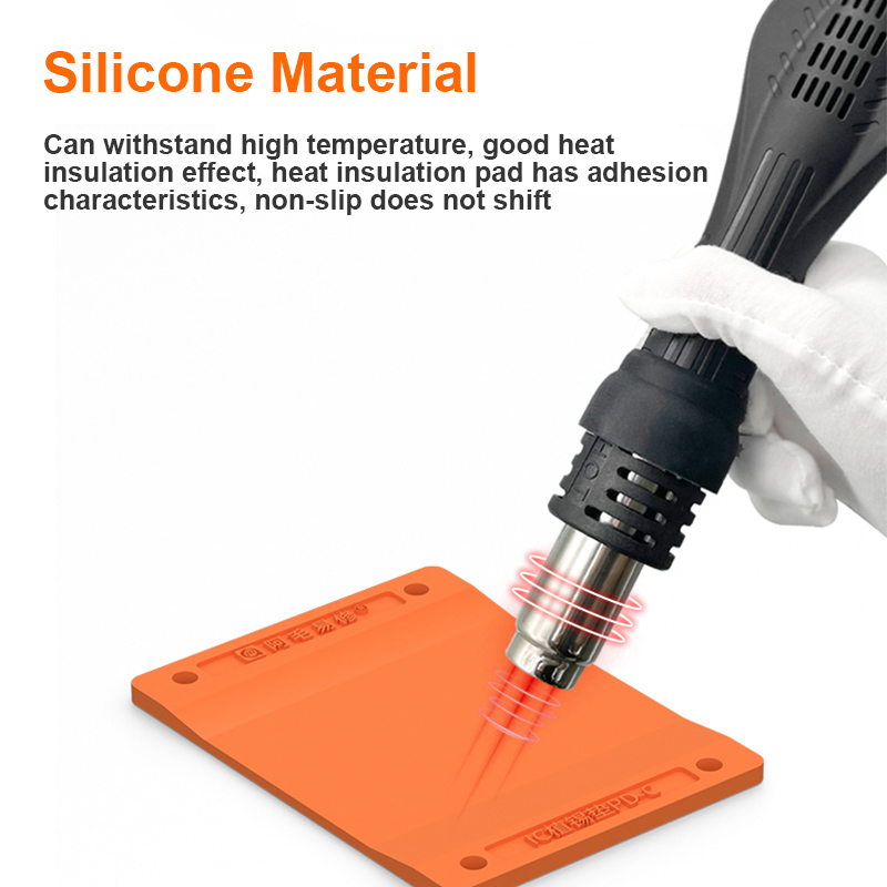 Heat Insulation Planting Tin Pad for Mobile Phone Repair AMAOE PD-C BGA Reballing Platform CPU IC Rework Adsorption Silicon Mat