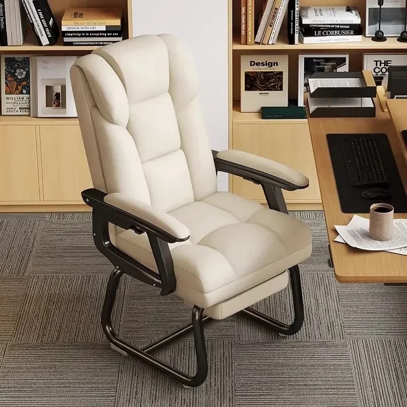 Nordic Computer Chair, Home, Office, Reclining, Sofa, Comfort, Bedroom, Living Room, Study Chair Fixed Foot