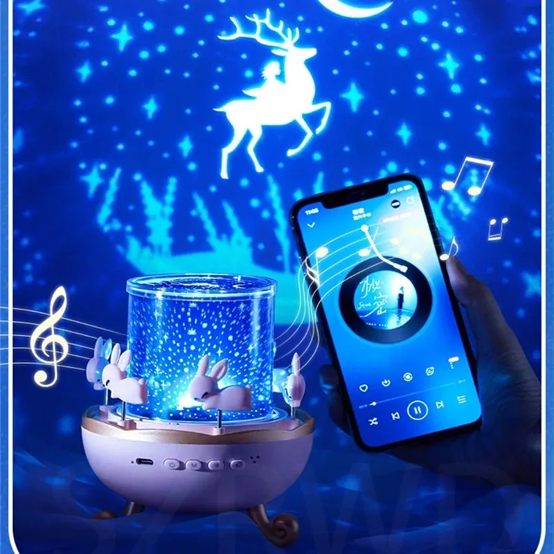 Proyector de luz nocturna para niños, habitación de niños, rotación espacial, lámpara Led nocturna recargable por USB, 12 películas, regalo de cumpleaños y Navidad