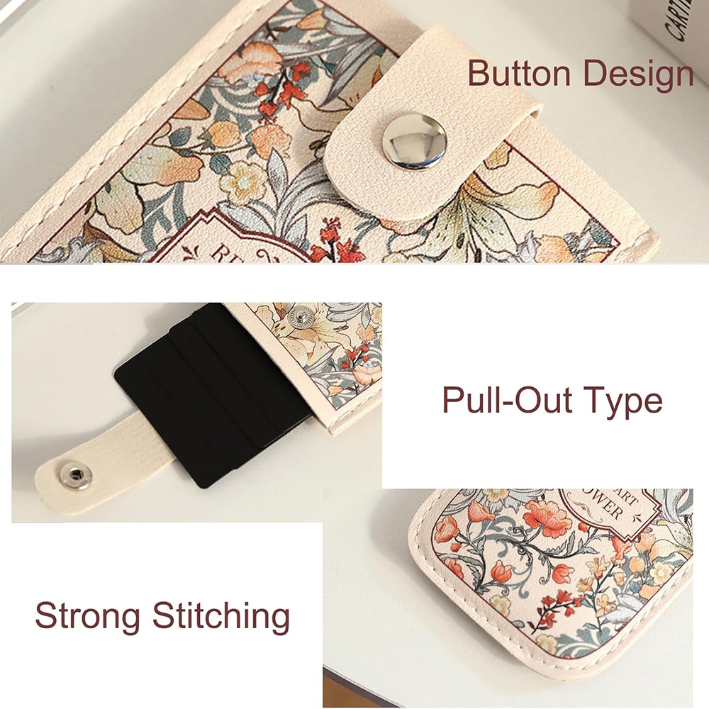 Laminated Concealed Mini Card Wallet Pull-out Type Credit Card Case Business Card Case RFID Blocking PVC ID Card Holder