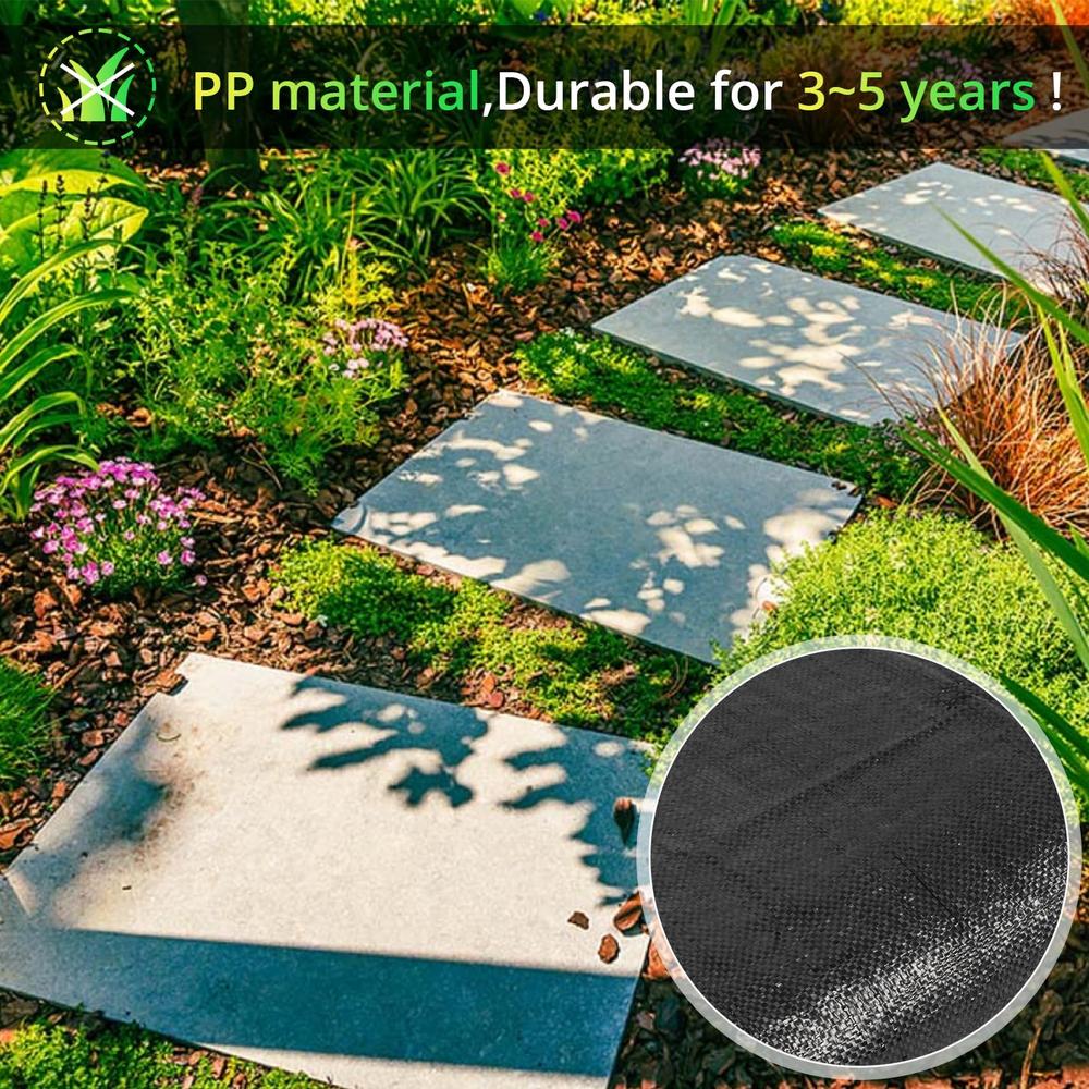 Heavy Duty Geotextile Fabric Weed Barrier Ground Cover Mat Gardening