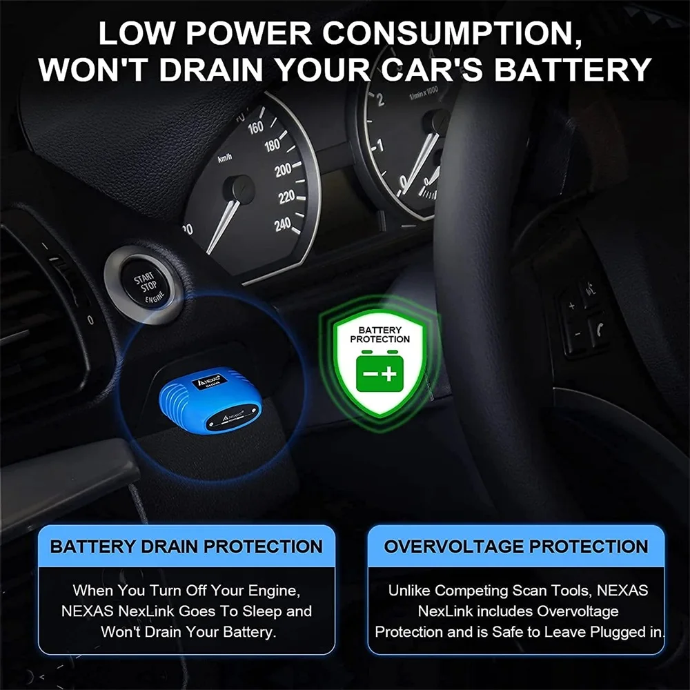 Nexas Bluetooth Obd2 Scanner Eobd Motorfiets Auto Diagnostische Tools Nexlink Obd 2 Scan Tool Code Lezer Voor Ios Android Windows
