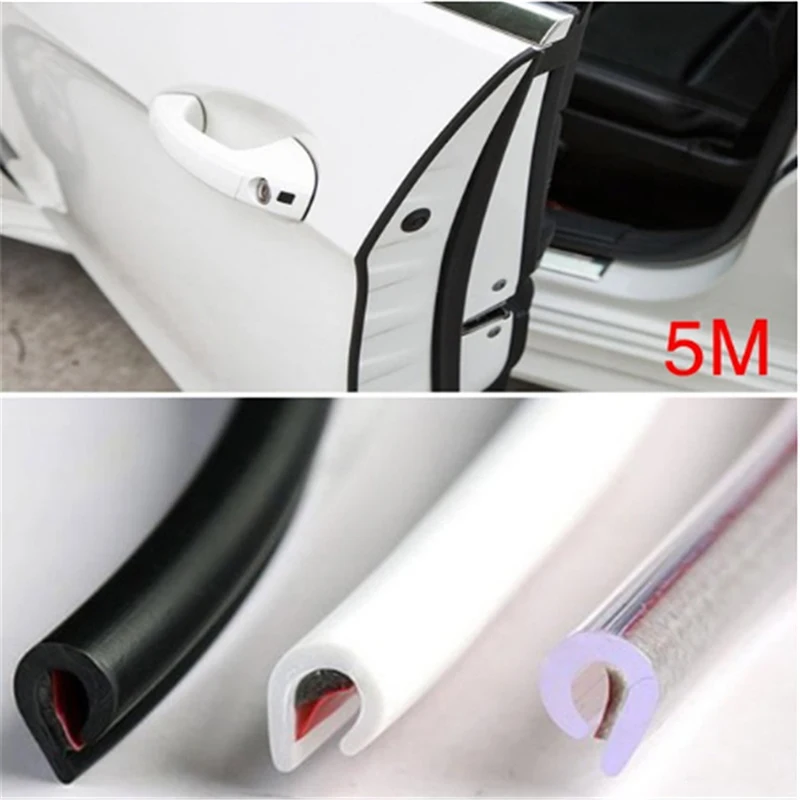 5m auto universal porta do carro borda de borracha protetor contra riscos moldagem tira tiras de proteção vedação anti-fricção diy carro-estilo