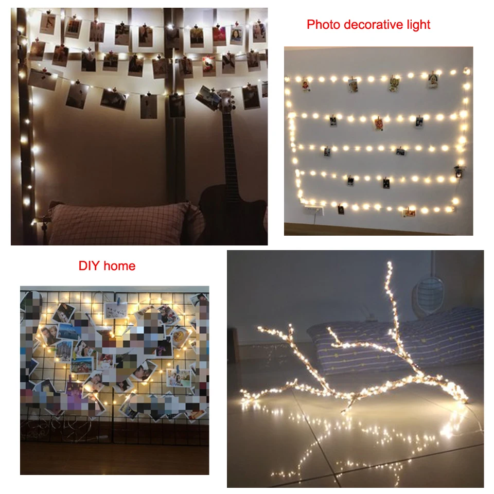 Fairy Light String Led Copper Wire String Light 1/2/3/5/10M Battery Powered For Bedroom Garden Party Wedding Flower Decoration