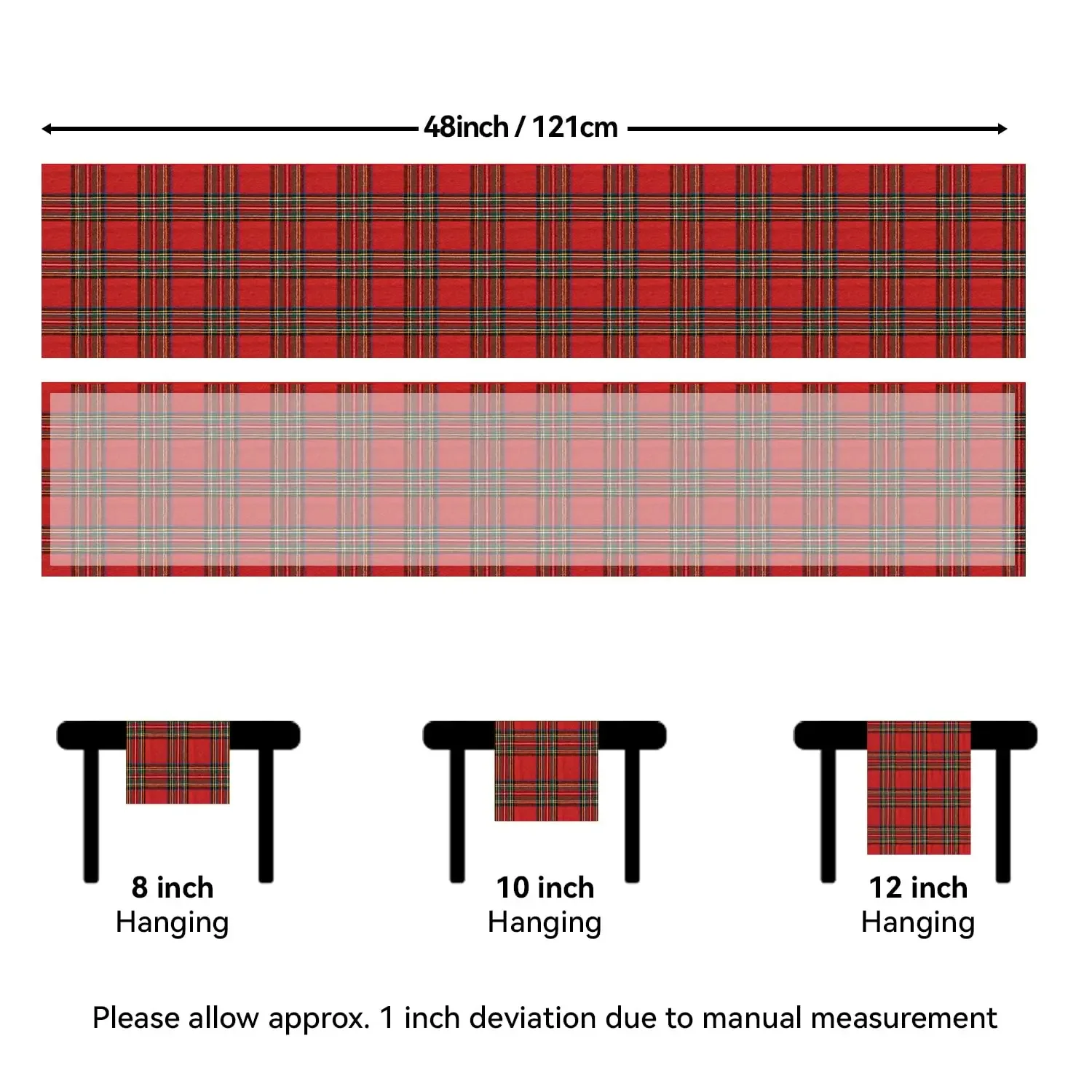 Christmas Table Runner Scottish Tartan Plaid Home Dinning Table Decoration Tablecloth For Festival Christmas Party Table Cover