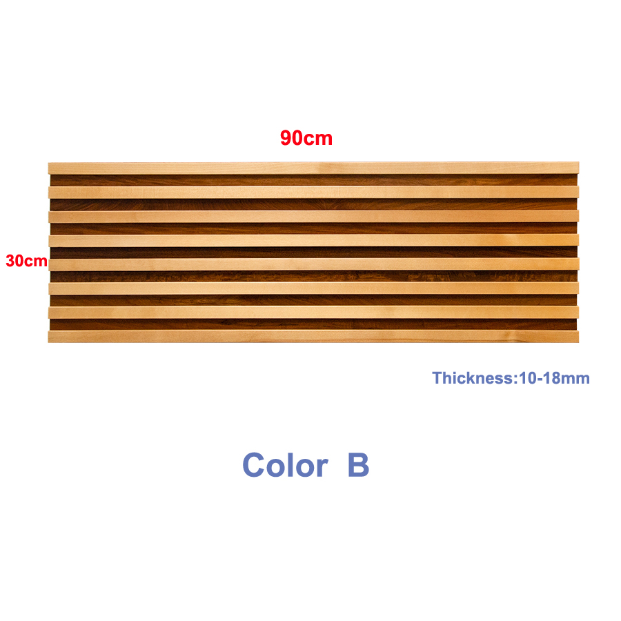 Paneles acústicos de madera de abedul Natural, 90x30cm, 3D, absorbente de sonido, listones de madera, decoración de fondo Interior, 2 uds.