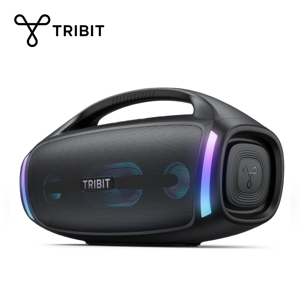 Altavoz Bluetooth TRIBIT StormBox Blast 2, potencia de 200 W con subwoofer, altavoz de fiesta IP67 para exteriores, tiempo de reproducción de 30 horas, LED, entrada de micrófono