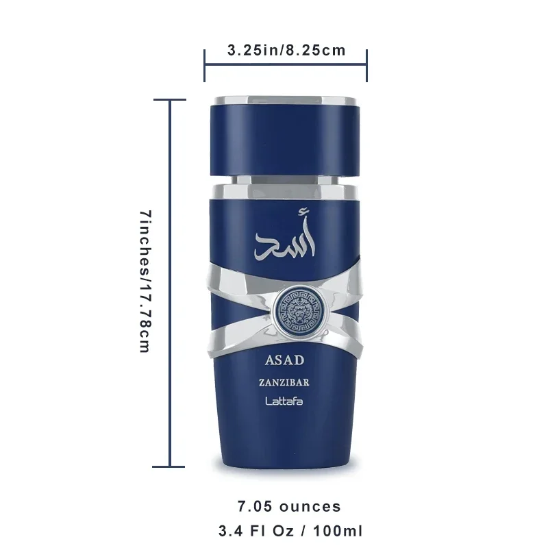 100ml Original Men's Eau De Toilette สเปรย์ยาวนาน Asad กลิ่นหอมคุณภาพสูง Unisex อาหรับน้ําหอมฟีโรโมนคํา