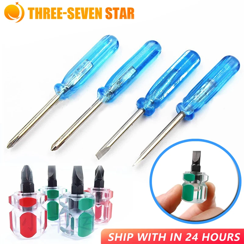 Screwdriver Kit Set Mini Small Portable Radish Head Screw Driver Precision Car Repair Tools Transparent Handle Repair Hand Tools