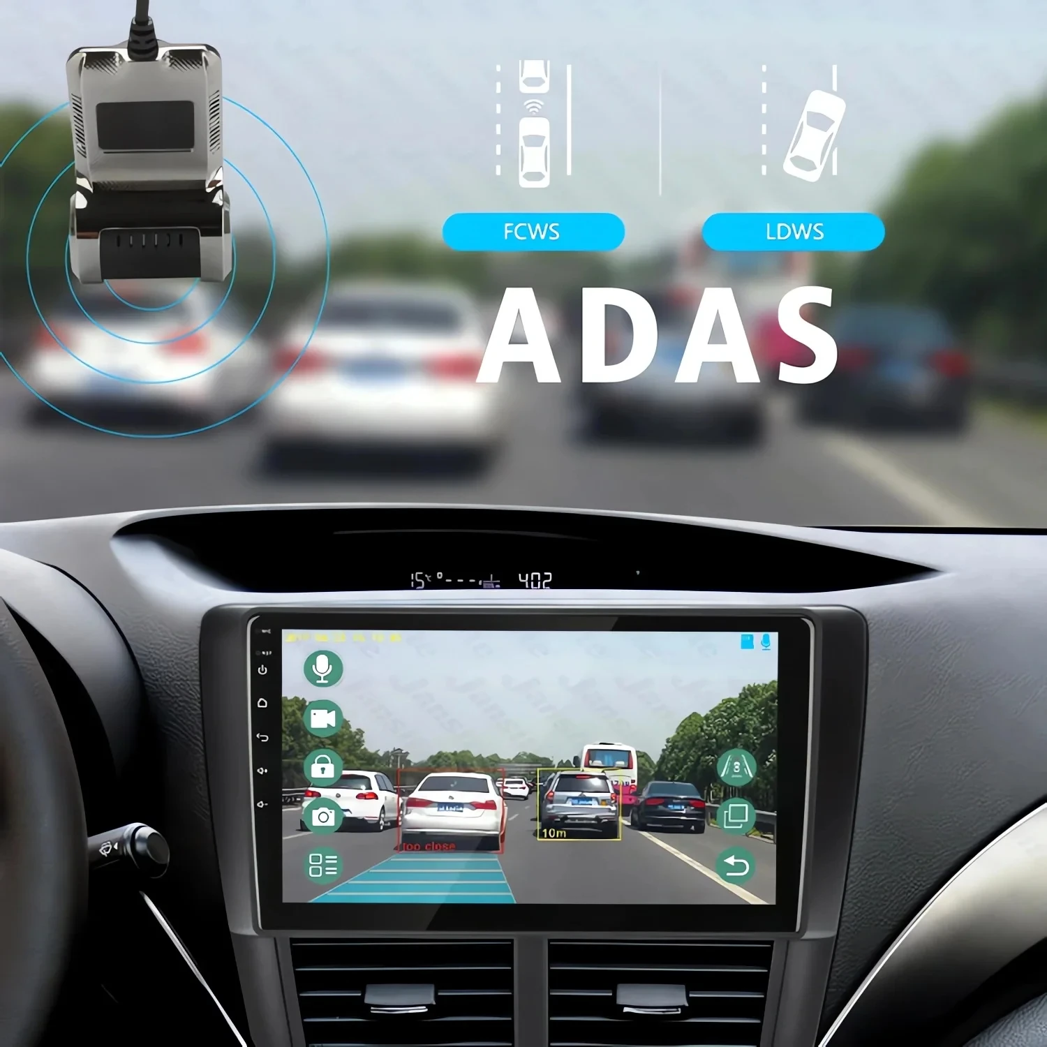 KKOREX Car DVR ADAS LDWS Full HD 1080P Dash Cam For DVD Android Player Navigation Unit Auto Audio Voice Alarm Video Recording
