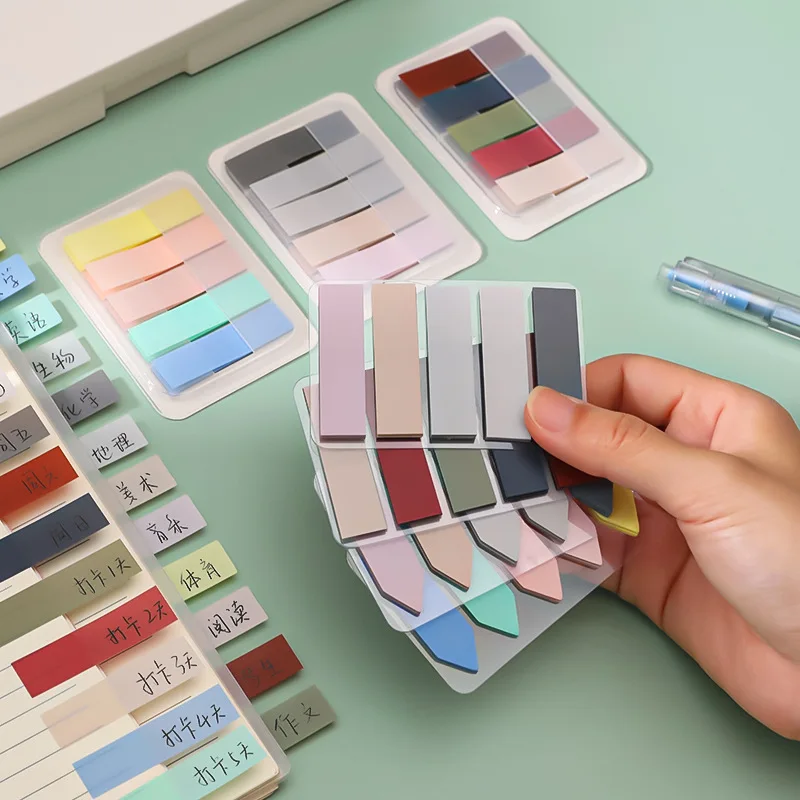 100 Tờ Morandi Màu Giấy Dán Ghi Chú Memo Pad Tự Dính Dấu Ghi Nhớ Miếng Dán Học Đồ Văn Phòng Cung Cấp