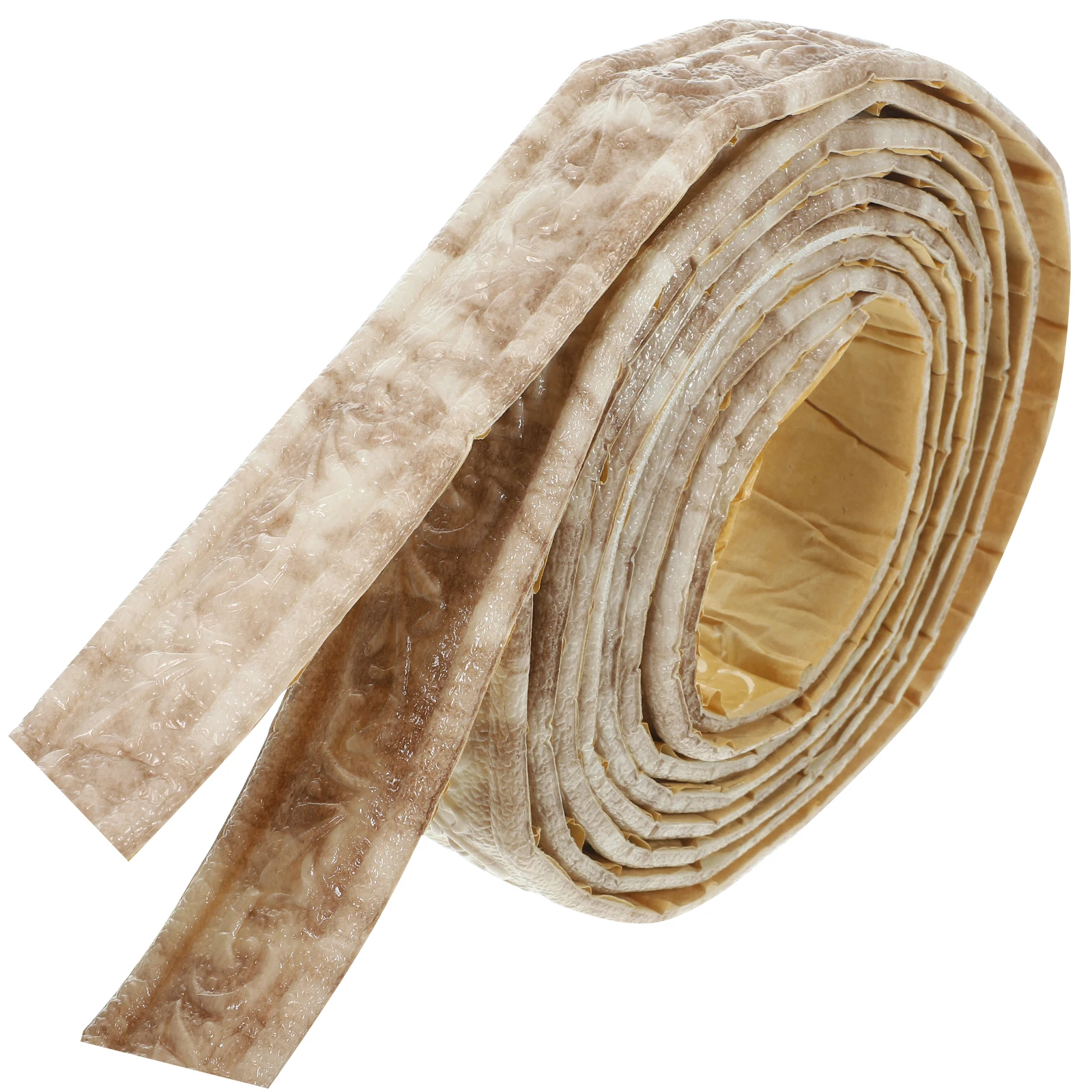 Moldura autoadhesiva para pared, 2 uds., 2 rollos, 4,5 Cm, duradera, Flexible, palo de cáscara, azulejo de esquina, gabinete, techo, borde decorativo