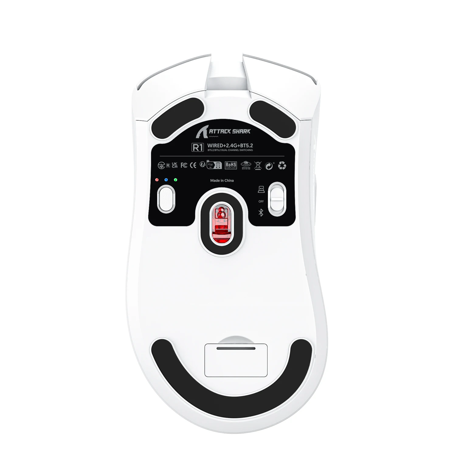 Mysz Bluetooth Attack Shark R1 Bezprzewodowa mysz z trzema trybami PAW3311 Mysz e-sportowa