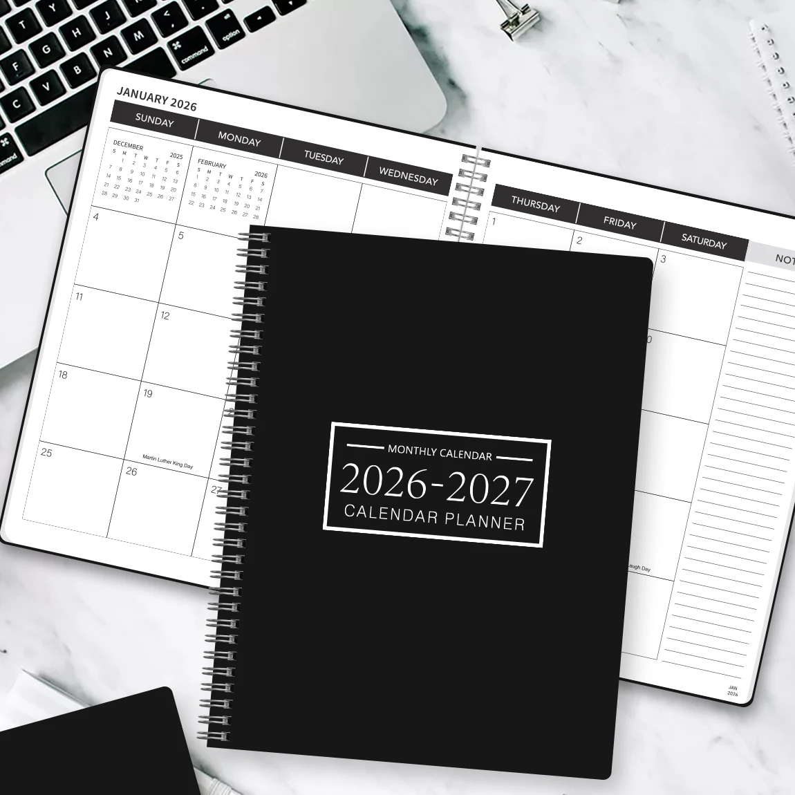 1Pc A4 2026-2027 Monthly Planner and Calendar Book 2 Year Monthly Planner from Jul 2025 - June. 2027, 24 Monthly, with 3 Stickers