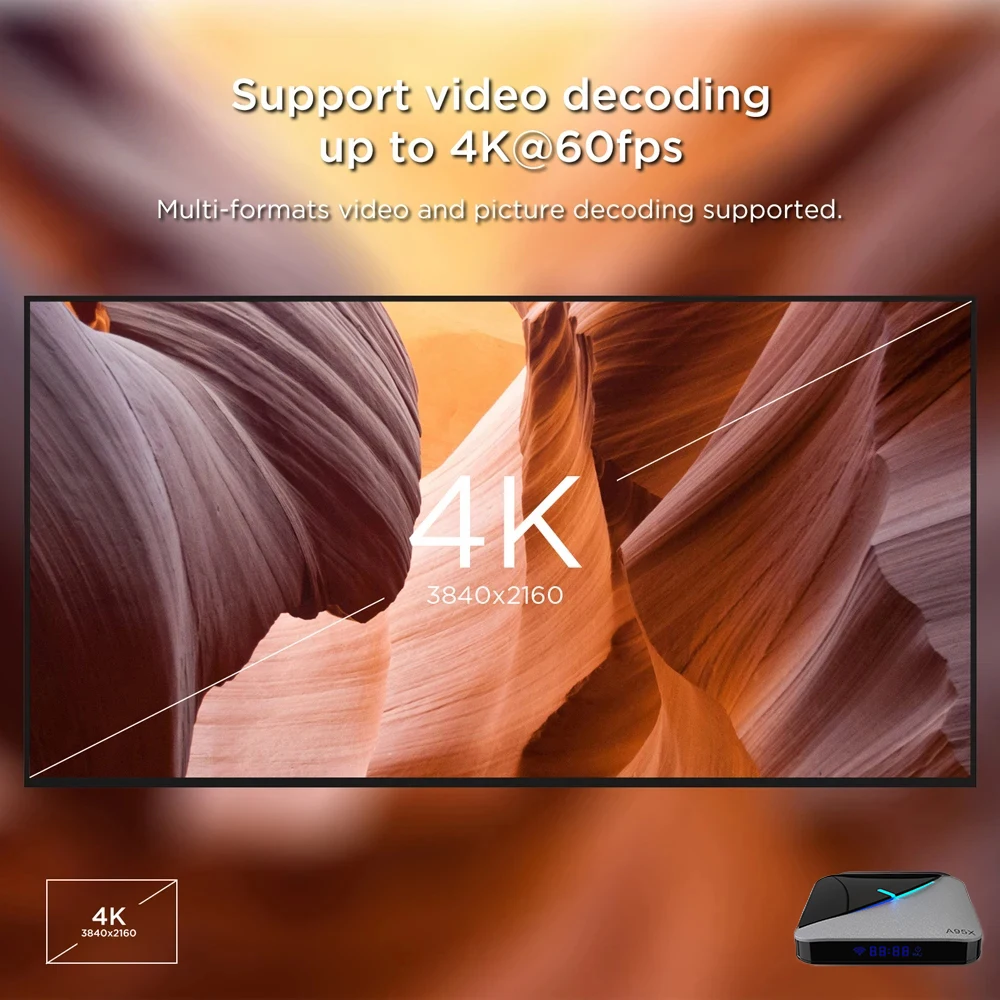 กล่องทีวีอัจฉริยะ A95X F3แอร์4K 2.4G/5G dual WiFi RGB แสง amlogic S905X3 4GB 32GB 64GB Android 9. 0กล่องสมาร์ททีวี set top TV Box