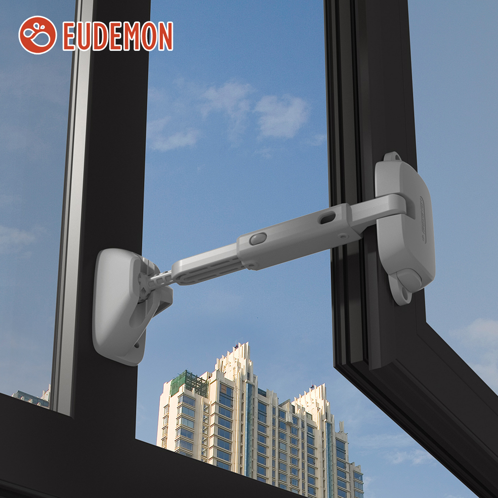 EUDEMON- Restrictor de ventana de protección infantil, cerradura de ventana ajustable, tapón de seguridad ABS para niños, limitador de cerraduras de prevención de caídas