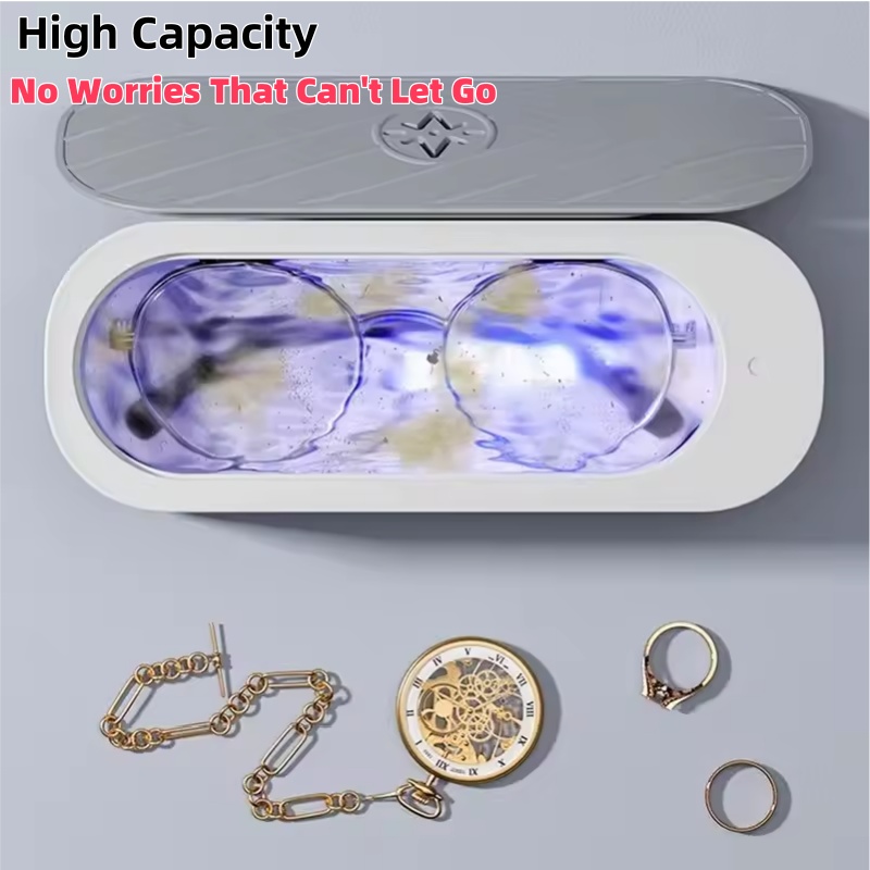 샤오미 Mijia 초음파 세척 기계, 고주파 진동, USB 충전, 360 ° 딥 클린 쥬얼리 안경 클리너, 50kHz