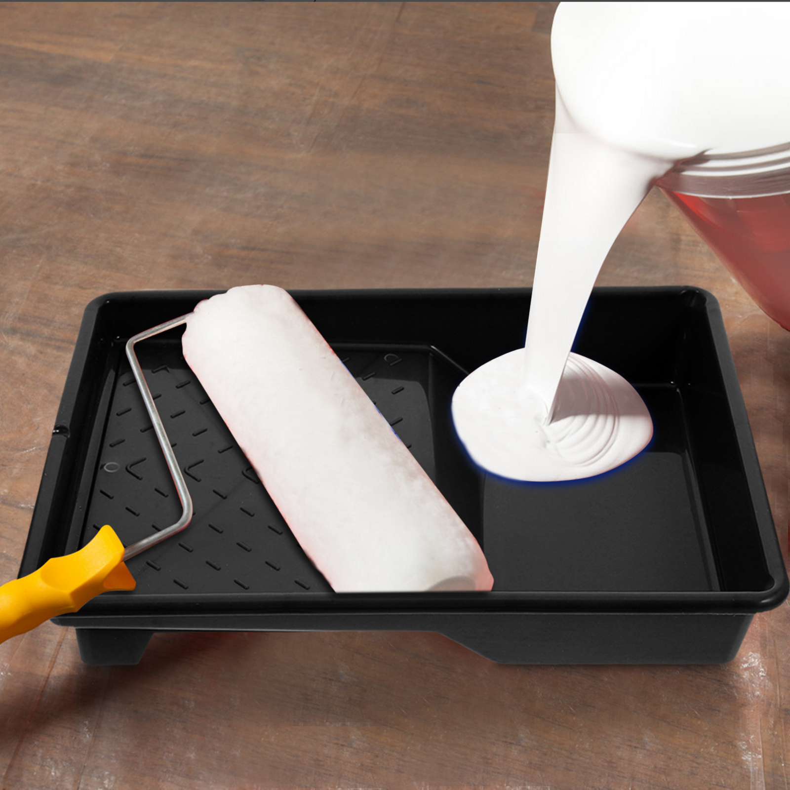 9 インチペイントトレイプラスチックホルダーライナープラスチックペイントホルダー壁ペイントローラーコーティングパレット金属壁塗装用品ローラー