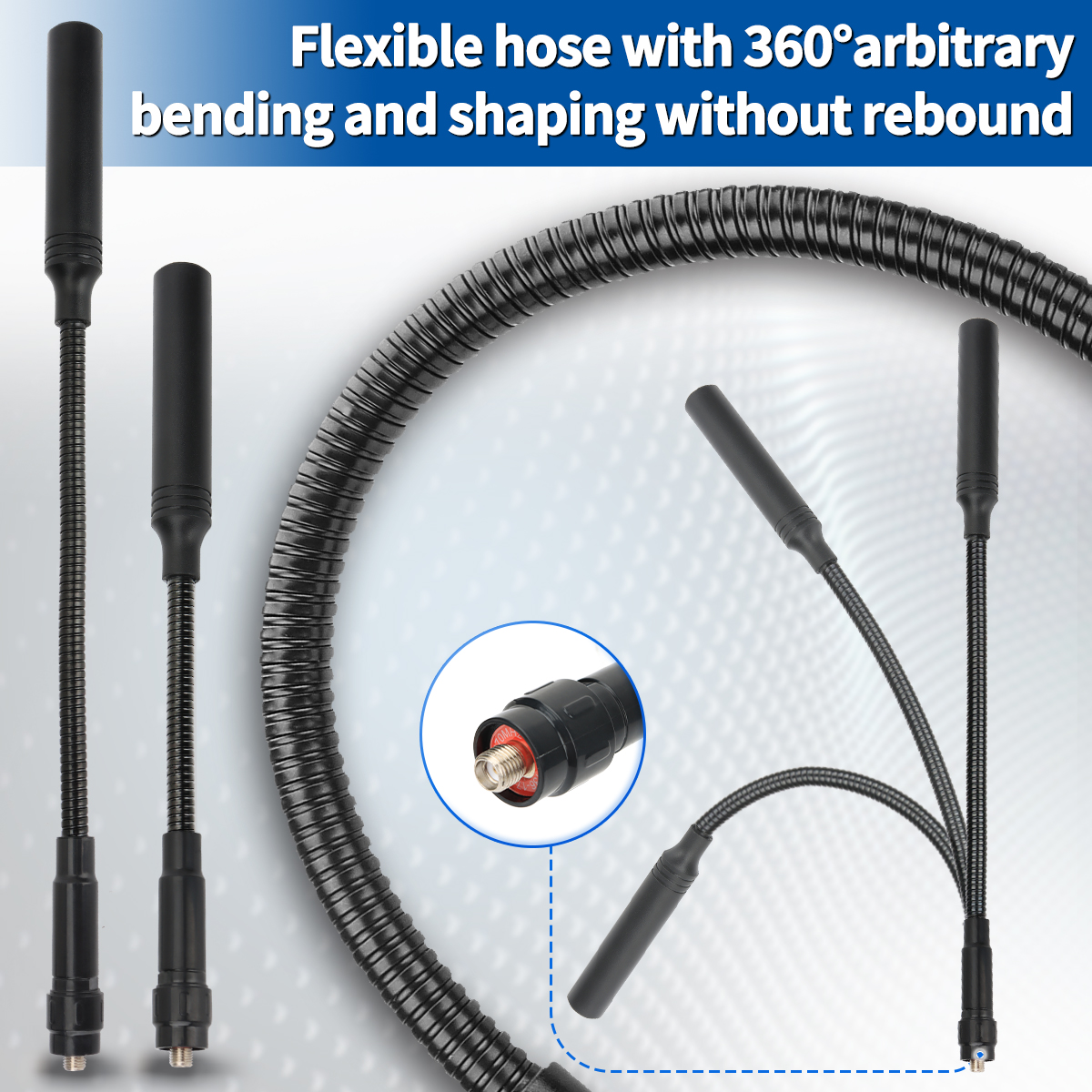 AR-168 Goosenecek Tactische Antenne Dual Band SMA-Vrouwelijke Voor Quansheng UV K5 K5(8) K6 Baofeng UV-5R BF-888S UV 5RH 21 17 Pro K61