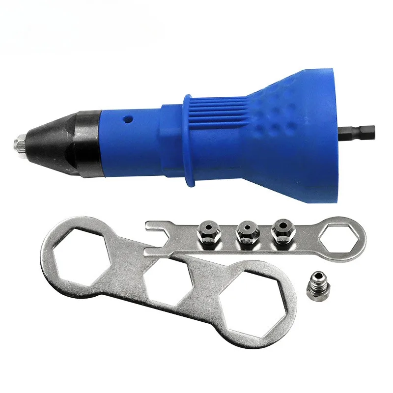 Electric Pull Rivet Gun Adapter Riveting Tool Cordless Drill Insert Nut For Blind 2.4 To 4.8mm